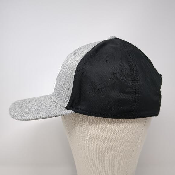 Vortex Snapback Hat Gray One Size Embroidered Logo Colorblock 6 Panel - Picture 3 of 8